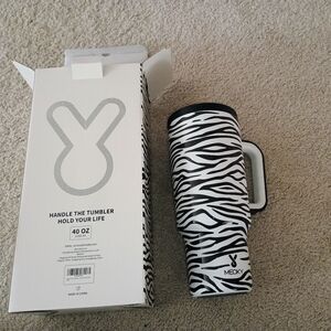 Meoky Tumbler 40oz Zebra Print